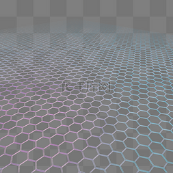 网状图片_科技智能魔幻数据六边形网状渐变