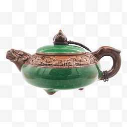 古典绿色茶壶