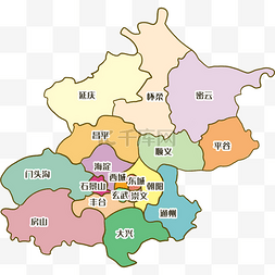 色块背景图片_北京地图色块