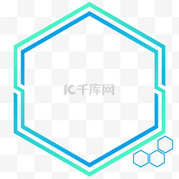 几何小清新小清新图片_有科技感的六边形边框