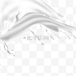 白色卡通液体水流效果