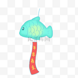 动物鱼灯笼手绘卡通元素