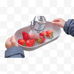 洗草莓图片_草莓水果洗草莓