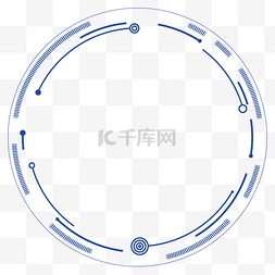 科技圈图片_蓝色点线科技圆环