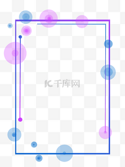 几何方框图片_蓝紫色气泡几何方框