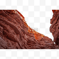 甘肃晴天平山湖大峡谷红色岩壁