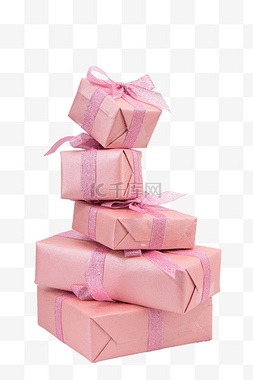 情人节礼物粉色图片_女神节情人节礼物盒