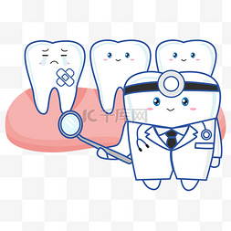 牙医牙科医疗矢量图