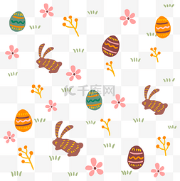 复活节彩蛋图片_复活节彩蛋兔子底纹纹理