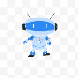 科技智能海报图片_儿童节科技感可爱蓝色机器人