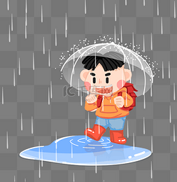 打伞图片_下雨春雨打伞雨伞小孩