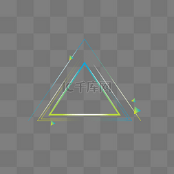 矢量炫彩三角框