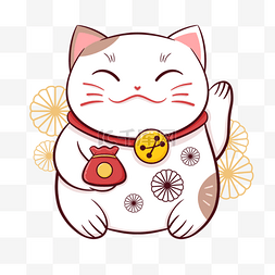 日本招财猫元素图片_日本可爱卡通招财猫