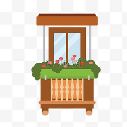 花盆盆景窗户