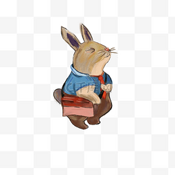 兔子兔子插画图片_复活节兔子卡通插画