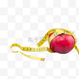 减肥测量软尺和苹果