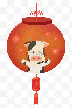 牛图片_新年牛年春节灯笼