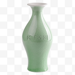 浅绿色瓷制花瓶