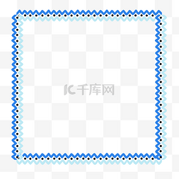 蓝色可爱卡通边框相框