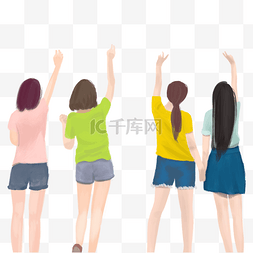 快乐的女生图片_四个漂亮的女孩子