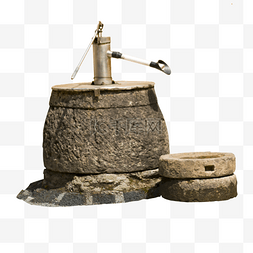 古代石头素材图片_灰色的古井免抠图