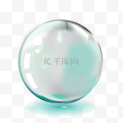 装饰品图片_淡绿色圆形玻璃球