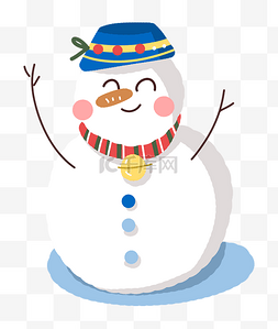圣诞雪人图片_圣诞雪人围巾帽子铃铛