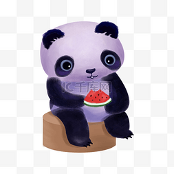 吃西瓜熊猫图片_吃西瓜的熊猫