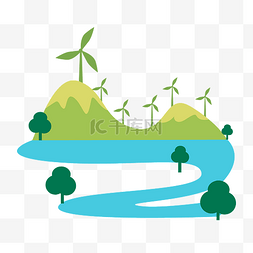 风车的图片_环保植物风车插图