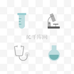 ui化学图片_彩色创意医疗健康图标元素