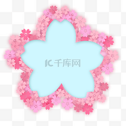 樱花节日矢量素材图片_卡通粉色樱花边框