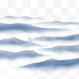 高山云雾图片_高山云雾水墨画