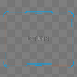 科技感免扣图片素材图片_简约科技感蓝色炫酷边框标题框矢