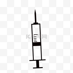 黑白疫苗注射器针剂