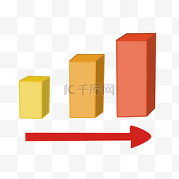 金融数据柱状图插画