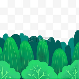 绿色的森林植被免抠图
