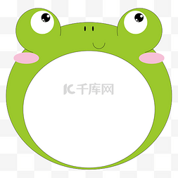 青蛙和小狗图片图片_可爱青蛙头动物边框
