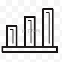 商业房子走势图图标漂亮简约风房