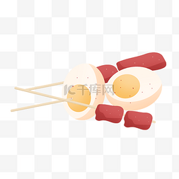 烤鸡蛋和香肠