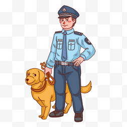 警察人物警察警犬