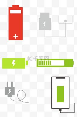 充电图标图片_电池电量显示图标