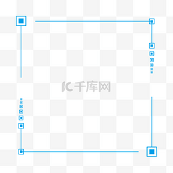 科技边框纹理蓝色图片_科技蓝色简洁线边框