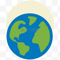 蓝色的地球图片图片_卡通绿色的地球