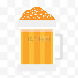 扎啤冷饮图片_夏天黄色扁平化夏天啤酒扎啤