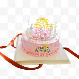 生日快乐图片_粉色生日蛋糕