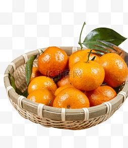 农副产品一编织筐黄色甜橘美味果