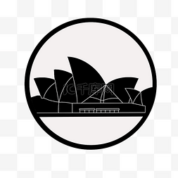 城市剪影悉尼歌剧院简约免扣