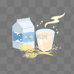 燕麦片牛奶图片_牛奶燕麦