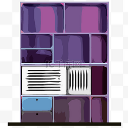 紫色衣柜储物柜书柜