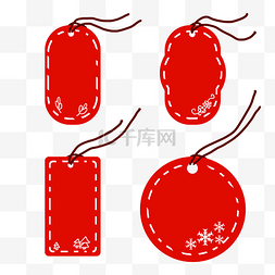 圣诞节红色标签